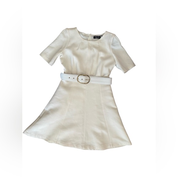 NWT Twinset Simona Barbieri belted dress in cream size S - Picture 4 of 15